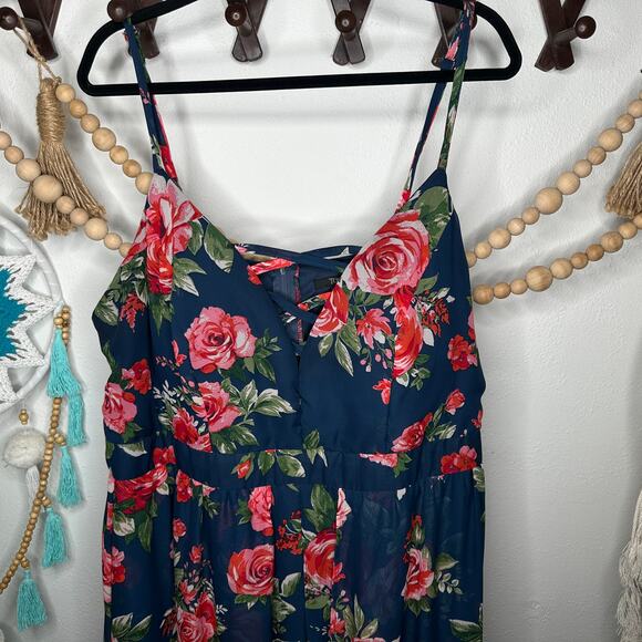 Toxik3 Blue Floral Romper - Picture 1 of 6